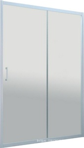 Дверь в нишу , 125x190 см, двухсекционная раздвижная, профиль белый, стекло прозрачное, ZZ Vegas Glass ZP ZP NOVO 125 01 01