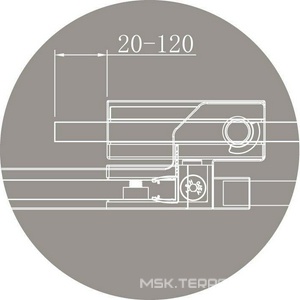Душ уголок, дверь распашная 900-1000мм с неподв.сегментом 985-995х1950мм, (стекло прозр.8мм,фурнит.цв.хром),  ZZ Cezares Slider SLIDER-AH-1-100-90/100-C-Cr