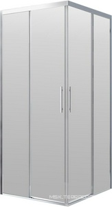 Душевой уголок 1000x1000хh1950мм, квадратн., раздвижные двери, (стекло прозрачное 6мм Easy Clean, фурн.цв.хром),  ZZ Vincea Soft VSS-3SO100CL