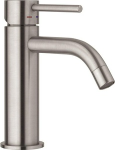 Смеситель для раковины, без д/к, (цв.сталь),  ZZ Paffoni Light LIG071ST