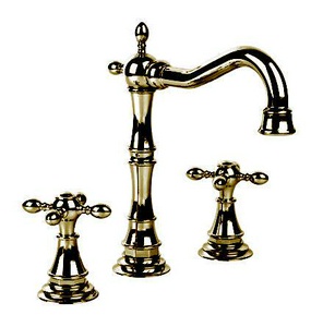 Смеситель для раковины на 3 отв., с д/к, (цв. бронза),  ZZ Gaia Chopin RN 612 BR