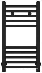 Полотенцесушитель "Модус" 600х300 мм, водяной, прямой, подключ. 3/4, комплектующие в комплекте, цв.черный матовый ZZ