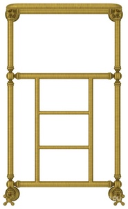 Полотенцесушитель водяной  1452 860x500  в цвете Состаренная ЛАТУНЬ, ZZ Сунержа Ренессанс 051-0282-8650