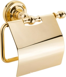 Держатель для т/б, с крышкой, (цв.золото),  ZZ Migliore Mirella 17311