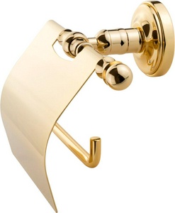 Держатель для т/б, с крышкой, (цв.золото),  ZZ Migliore Mirella 17311