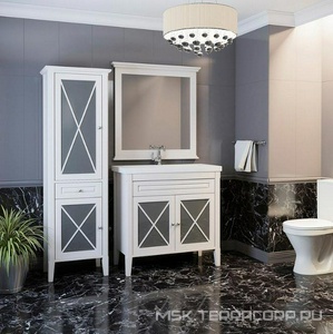 Пенал  напольный 525х1670х356 мм, левый, цвет белый ZZ Opadiris Палермо Z0000008258