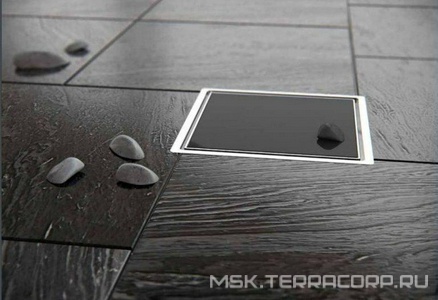 Трап для душа, решетка 100х100мм полая под плитку, выпуск гориз.50мм, Pestan Confluo  1 Ceramic ZZ Pestan Standard Dry 13000107