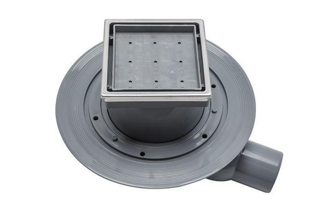 Трап для душа, решетка 100х100мм полая под плитку, выпуск гориз.50мм, Pestan Confluo  1 Ceramic ZZ Pestan Standard Dry 13000107