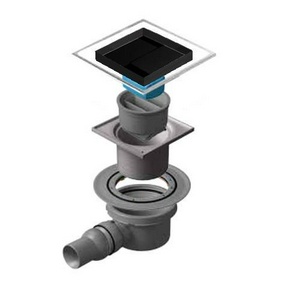 Трап для душа, решетка 100х100мм полая под плитку, выпуск гориз.50мм, Pestan Confluo  1 Ceramic ZZ Pestan Standard Dry 13000107