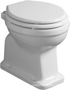 Чаша унитаза 38х50см, для "Среднего" и ""Высокого" бачка, ВЫПУСК В ПОЛ ! ! !, (без сиденья и крепл. к полу),  ZZ Simas Londra LO 901