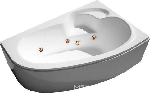 Ванна  (левая) "Массаж стандарт",г/м,спин.массаж, массаж ног 2 форс., 170х110х58,5см, на раме, слив/перел, панель в комп.(фурнитура ЦВ.БРОНЗА) ZZ Thermolux Talia Talia L масс.стандарт + спин.масс.+ масс.ног 2форс. ЦВ.БРОНЗ