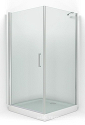 Душевое ограждение Пандора CR100*100, квадратное, стекло прозрач., БЕЗ поддона, профиль хром XX