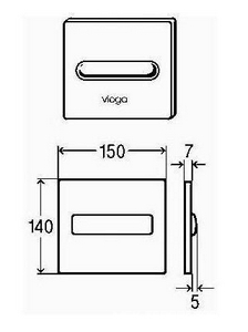 Кнопка смыва, механич., для сист. смыва писсуара (пластик цв. белый alpin white),  for Style 11 ZZ Viega Visign 598501