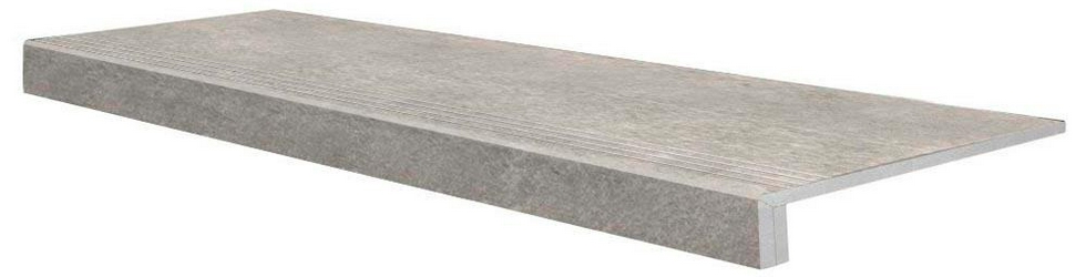 Ступень Евро Левая Керамогранит Beton G1102 MR мат.серый (n077887)ZZ|30x89