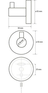 Крючок (цв. сталь шлифованная),  ZZ Bemeta Neo 104106025