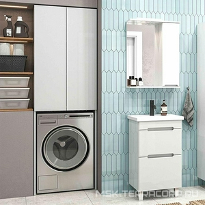 Шкаф SanStar напольный 65,2x40x200 см, над стиральной машиной, белый, ZZ SanStar Универсал 312.1-3.4.1.