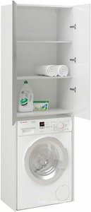 Шкаф SanStar напольный 65,2x40x200 см, над стиральной машиной, белый, ZZ SanStar Универсал 312.1-3.4.1.