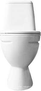 Унитаз-компакт "", косой выход, арматура 1-режим. "Уклад", сиденье полипропилен, крепление в комплекте Sanita Идеал WC.CC/Ideal/1-P/WHT.G/S1 (IDLSACC01090113)