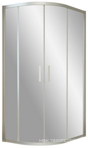 Душевое ограждение , 120*80*1900 мм, профиль матовый хром, стекло сатин, ПОКРЫТИЕ BriteGuard, ZZ Vegas Glass ZS-F ZS-F 120*80 07 10 / BriteGuard