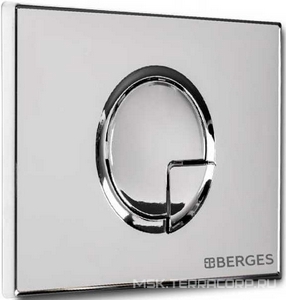 Клавиша для инсталляции, двухрежимная, цв. хром гланец ZZ Berges Novum 040023