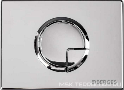 Клавиша для инсталляции, двухрежимная, цв. хром гланец ZZ Berges Novum 040023