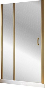 Дверь в нишу  LUX, 110x200 см, правая, одностворчатая распашная, с неподвижным элементом, профиль бронза, стекло прозрачное, покр.BriteGuard, ZZ Vegas Glass EP-F-1 EP-F-1 LUX 110 05 01 / BriteGuard / Правая