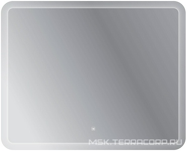 Зеркало 1000x800х30мм, с лезерной гравировкой, контурной подсветкой и сеснсорным выключателем 12W, 220-240V, Cezares ZZ Cezares Универсал CZR-SPC-DUET-1000-800-LED-TCH