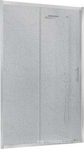 Душевая дверь 120*h195 см , раздвижная с неподвижной частью, профиль хром, стекло матовое Pear/6 мм Veconi RV VN55-120-02-C8