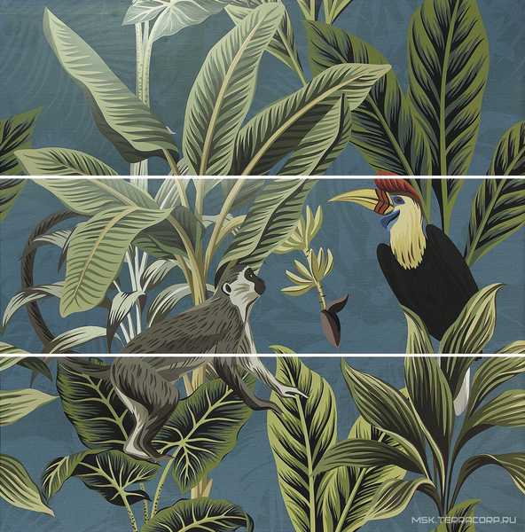 Decor Set (выписывать кратно 3 шт)  ABC Toucan Blue ZZ |40x120