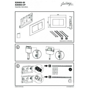 Клавиша двойного смыва для инсталляции, цвет хром ZZ Jacob Delafon Универсал E20858-CP