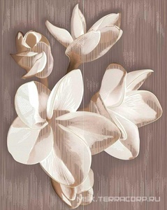Декор Azori Amati Панно  Plumeria Alba (2 шт) ZZ40.5x50.2 584192003