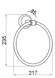 Держатель для полотенца Boheme Palazzo 10105, подвесной, кольцо, крепеж в комплекте, цв. золото, ZZ Boheme Универсал 10105