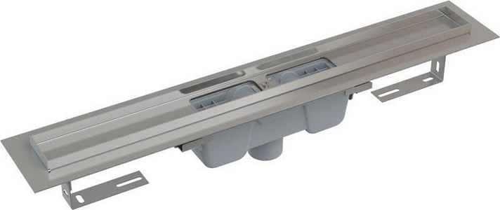 Универсальный водоотводящий желоб 1001, с вертикальным стоком, без решетки Cube ZZ AlcaPlast APZ APZ1001S-750