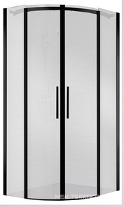 Душевое ограждение 900x900х1950мм, 2 раздвижных двери, 2 неподвижных секции, (стекло прозрачн.8мм, фурн.цв.черный), Acqua ZZ BelBagno ACQUA ACQUA-R-2-90-C-Nero