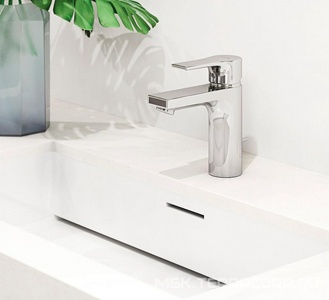 Смеситель для раковины, однорычажный, с дон. клап., гибк.подвод., хром Kludi Zenta SL 482900565