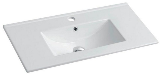 Раковина накладная на тумбу, 815x395x170мм, с 1отв.д/смесит. и переливом, (керамика цв.белый), Vincea ZZ