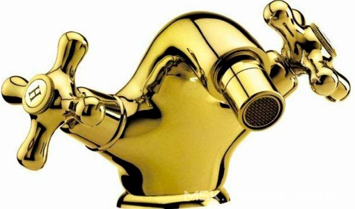 Смеситель для биде, c д/к, (цв.золото),  ZZ Cezares Retro RETRO-C-BS1-03