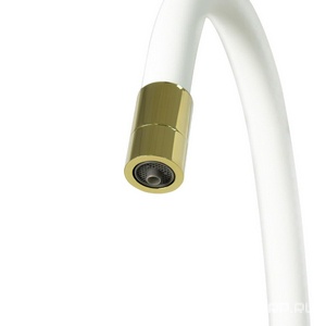 Смеситель для кухни Comfort LM3075G-White , излив белый/золото, ZZ Lemark comfort LM3075G-White