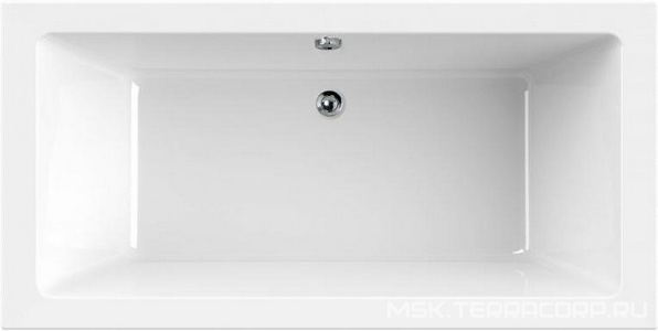 Ванна 180х90хh49см, прямоугольная, БЕЗ мет. каркаса и слива-перелива, (акрил),  ZZ Cezares Plane PLANE-180-90-49-W37