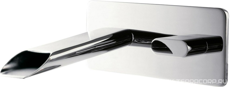 Смеситель для раковины, встраиваемый в стену (горизонт. исполн.), излив 150мм, (цв. хром)  ZZ 3M Pao Spa 2051 CC