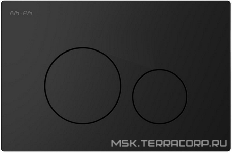 Клавиша для инсталляции PRO, пластик, пневматическая, черный матовый AMPM Универсал I049038