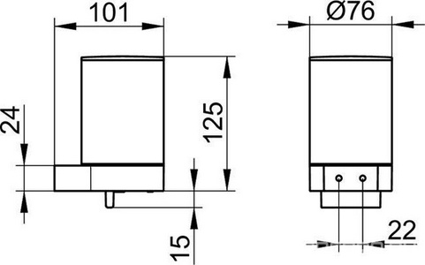 Дозатор настенный, (цв.черный матовый),  ZZ Keuco Plan 14951 370000