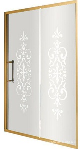 Дверь сдвижная 2-х секц. в нишу 166-172хh200см, (вход 71см), (правая/левая, профиль цв.золото, стекло прозр. с декором N6 + StarClean),  ZZ Samo Dolce Vita B7390 N6 ELO + StarClean