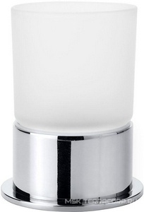 Стакан настольный, (цв.хром / матовое стекло),  ZZ Bemeta Omega 138110061