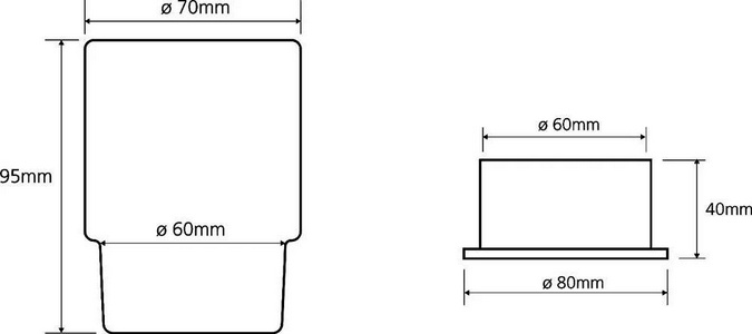 Стакан настольный, (цв.хром / матовое стекло),  ZZ Bemeta Omega 138110061