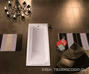 Ванна чугунную  с антискользящим покрытием /170x70/, без ножек (Е4113-NF) ZZ Jacob Delafon Parallel E2947-00