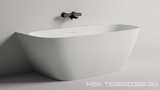 Ванна 1700х800хh580мм, пристенная, литой камень S-Stone матов. цв.белый, д/к Up&Down в цвет ванны,интегрир.слив-перелив,рама в компл, ZZ Salini Sofia Wall 170 102522M