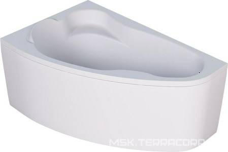 Ванна угловая  140х90 см Левая  акриловая, без каркаса, слива-перелива, цвет белый ZZ 1Marka Lil 01лил1490л