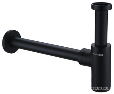 Сифон для раковины, цв.черный ZZ Wasserkraft elbe A094