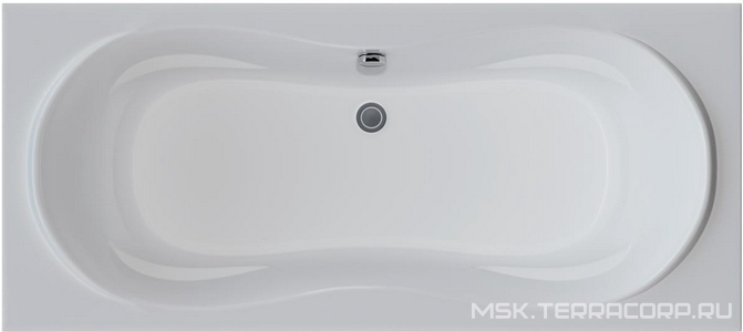 Ванна  170*80 см, акриловая, расположение слива по центру, без каркаса, слива-перелива, цвет белый ZZ 1Marka DINAMIKA 01ди1780